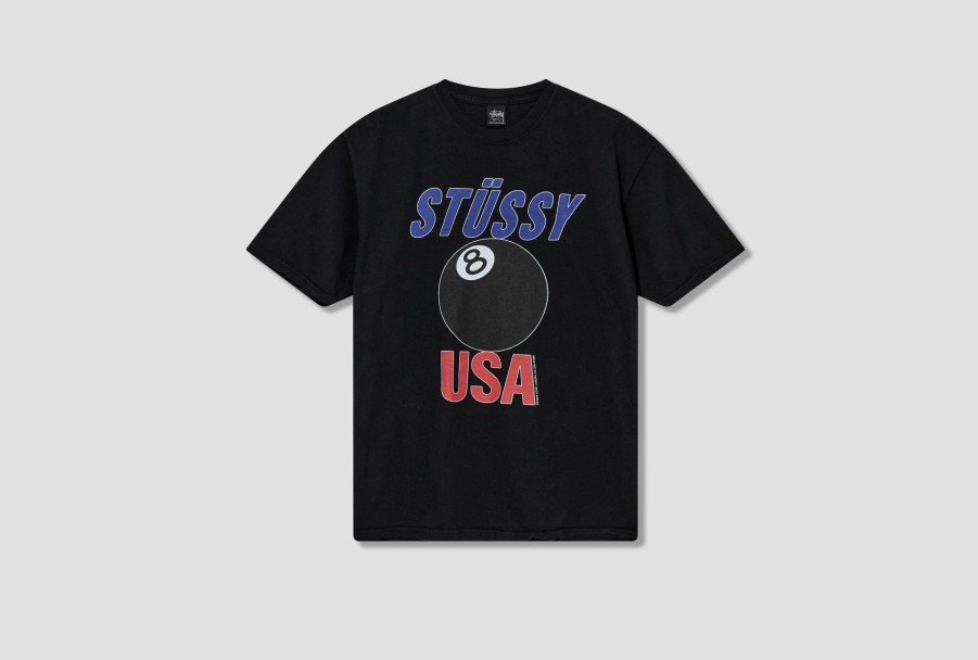 Clothing Stüssy | Stussy Usa Pigment Dyed Tee 1904945 Black