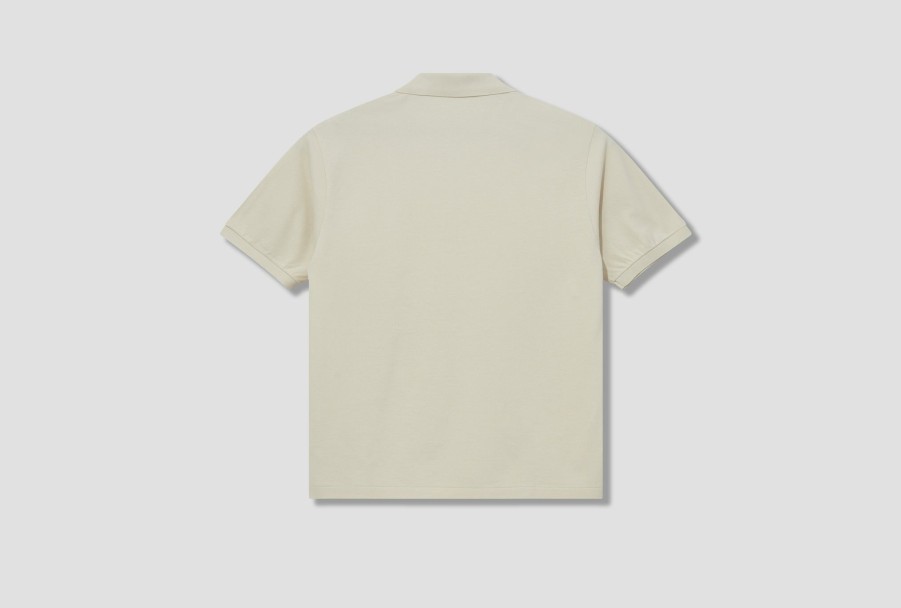 Clothing AURALEE | Super Fine Cotton Pique Big Polo A23Sp01Sk Off White