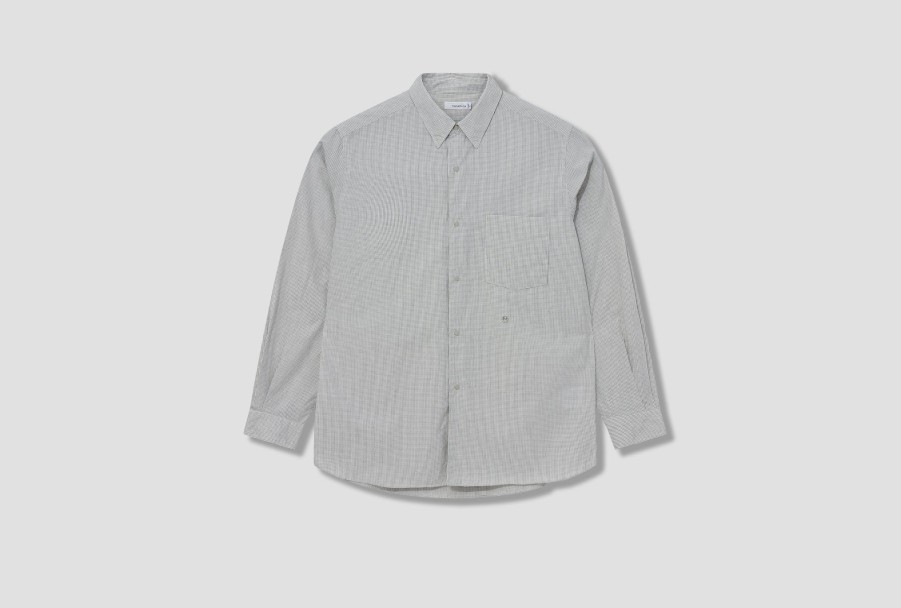 Clothing nanamica | Regular Collar Wind Shirt Sugf353E Off White