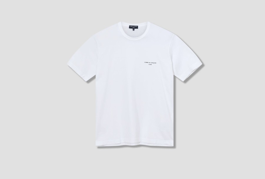 Clothing COMME des GARÇONS HOMME | Cotton Jersey Garment Print Hk-T009-S23 White