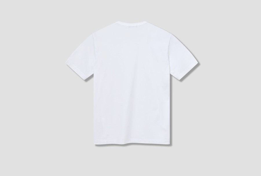 Clothing COMME des GARÇONS HOMME | Cotton Jersey Garment Print Hk-T009-S23 White