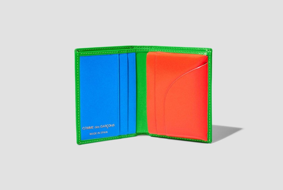 Accessories COMME des GARÇONS WALLET | Comme Des Garcons Super Fluo Sa0641Sf Green