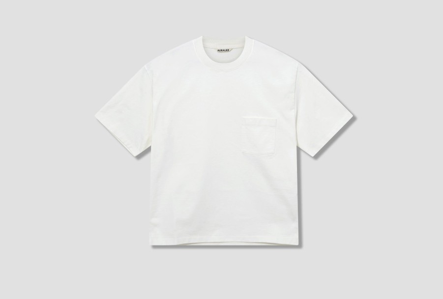 Clothing AURALEE | Stand-Up Tee A23St01Su White