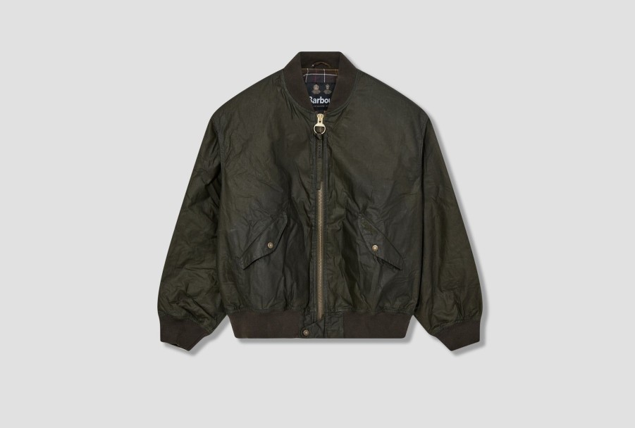 Clothing Barbour | Heritage +-Jbs Wax Flight Jacket Mwx2251 Olive