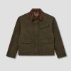 Clothing Drake’s | Waxed Blanket Blouson Dr2A1H 23521-01 Green