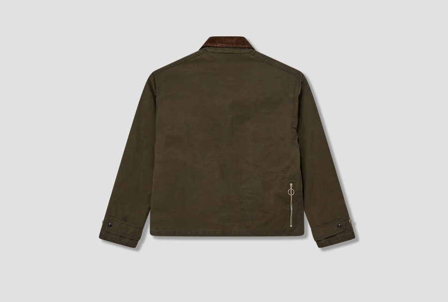 Clothing Drake’s | Waxed Blanket Blouson Dr2A1H 23521-01 Green