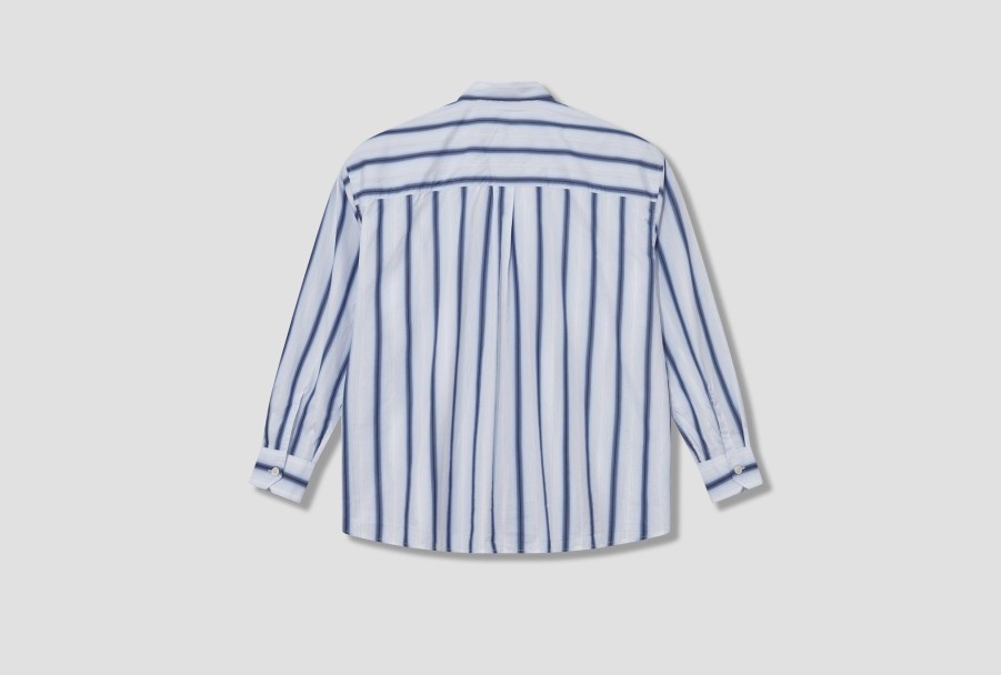 Clothing OUR LEGACY | Borrowed Shirt Crypto Stripe M4232Bs Blue