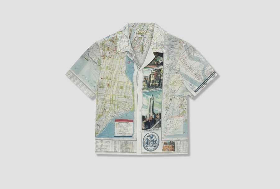 Clothing BODE | New York City Map Ss Shirt Mrs23Sh031 Multi