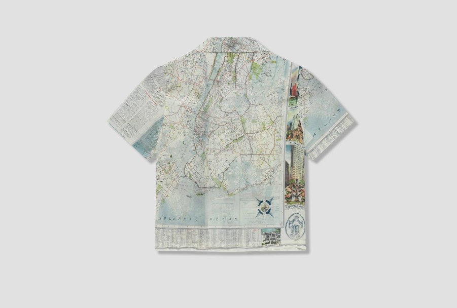 Clothing BODE | New York City Map Ss Shirt Mrs23Sh031 Multi