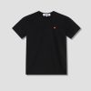 Clothing COMME des GARÇONS PLAY | Play Comme Des Garcons Mens T-Shirt Small Red Heart P1T304 Black