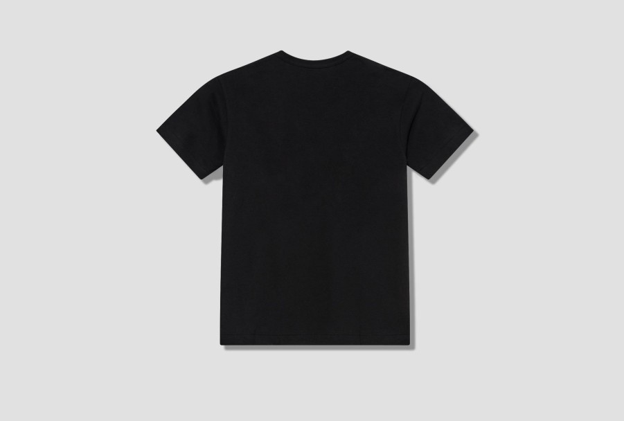 Clothing COMME des GARÇONS PLAY | Play Comme Des Garcons Mens T-Shirt Small Red Heart P1T304 Black