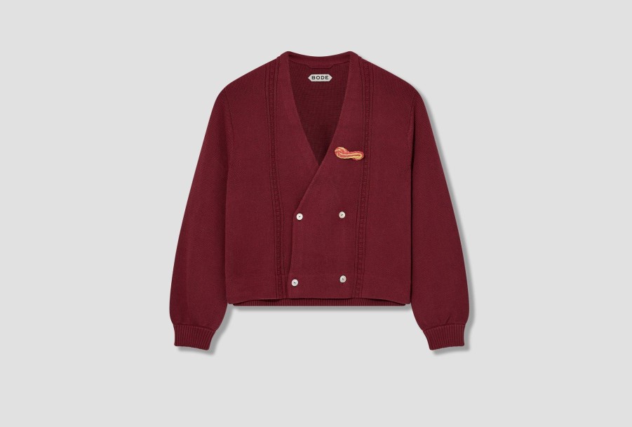 Clothing BODE | Double Breasted Cardigan Mrf23Kt004 Burgundy