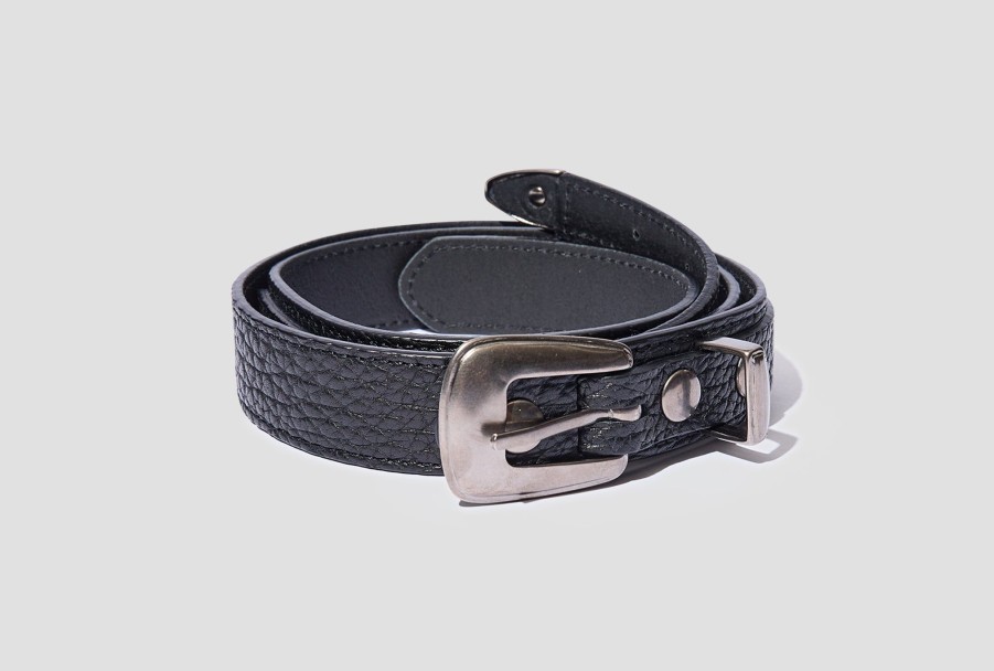 Accessories LEMAIRE | Minimal Western Belt-Grained Leather Bt111 Ll139 Black