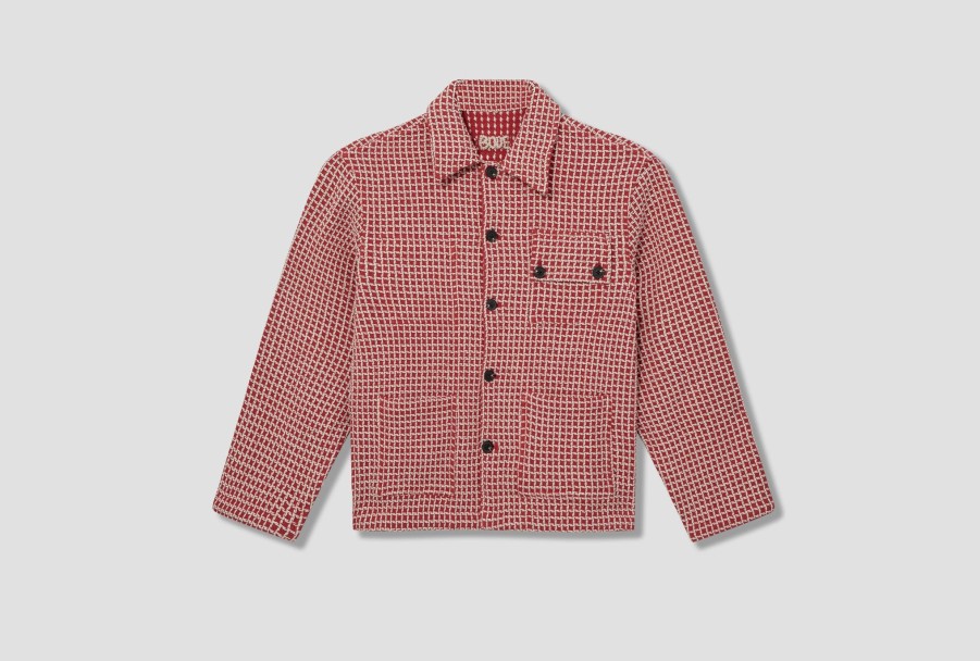 Clothing BODE | Reversible Duo Waffle Jacket Mrs23Ow19 Red