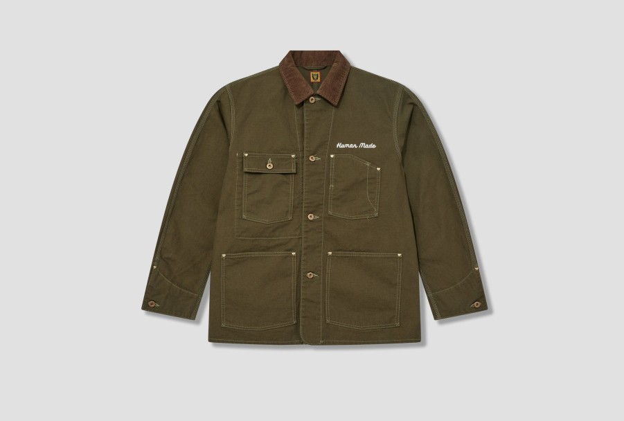 Clothing HUMAN MADE | Duck Coveralljacket Hm26Jk011 Olive