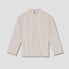 Clothing TEKLA | Unisex Sleepwear Long Sleeve Shirt – Poplin Off White