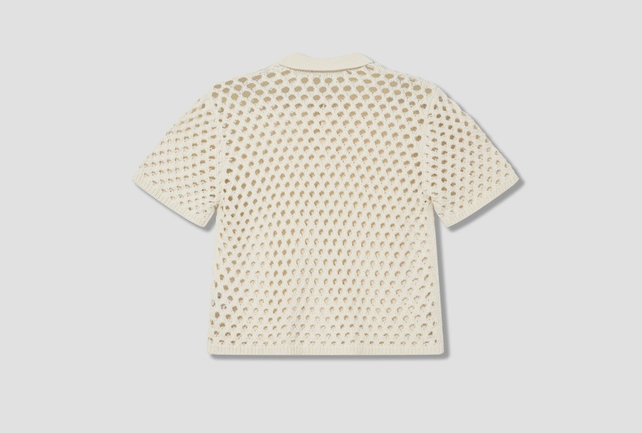 Clothing Stüssy | Big Mesh Polo Sweater 117178 Off White