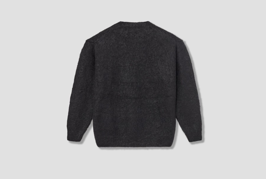 Clothing AURALEE | Brushed Super Kid Mohair Knit Pullover A23Ap02Km Black