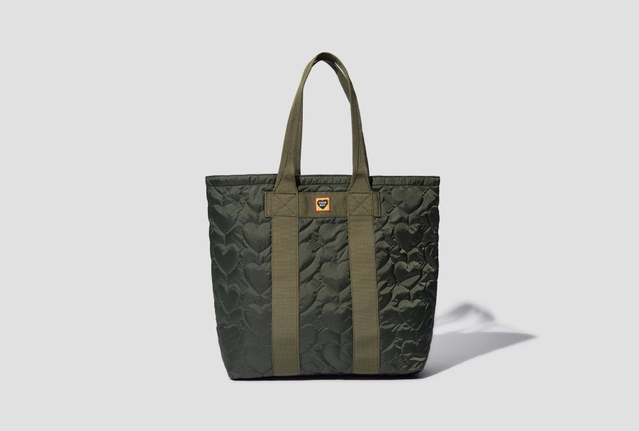 Accessories HUMAN MADE | Heart Quilting Tote Hm26Gd027 Olive