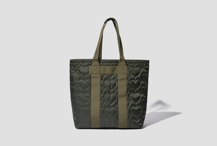 Accessories HUMAN MADE | Heart Quilting Tote Hm26Gd027 Olive