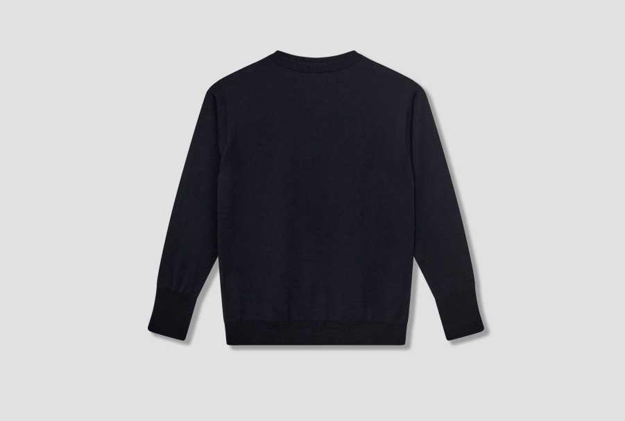 Clothing ANDERSEN-ANDERSEN | Marine Crewneck-G12/Signature Yarn Navy