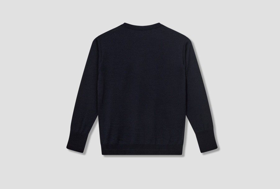 Clothing ANDERSEN-ANDERSEN | Marine Crewneck-G12/Signature Yarn Navy