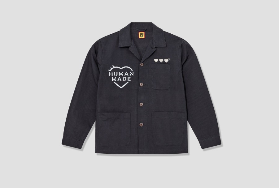 Clothing HUMAN MADE | Military Overshirt Hm25Jk029 Navy