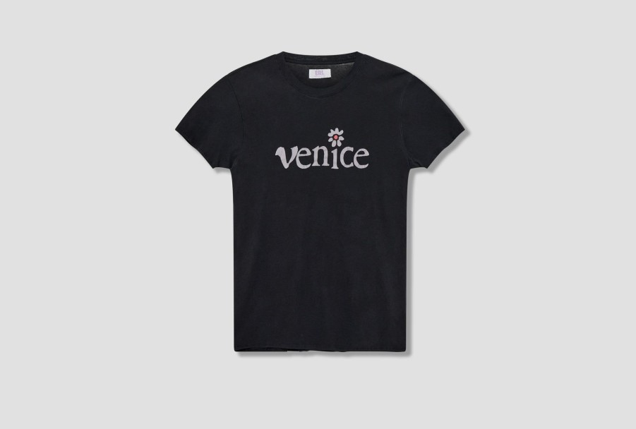 Clothing ERL | Unisex Venice Tshirt Knit Erl06T012 Black