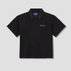 Clothing Awake NY | Open Knit Embroidered Polo Awk-Sp23-Kn013 Black