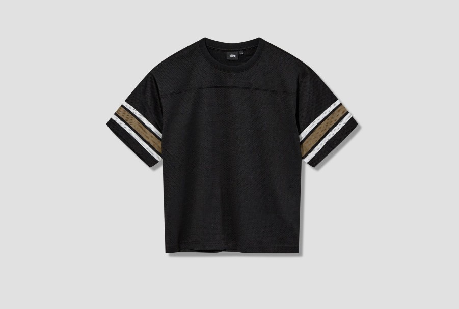 Clothing Stüssy | Surfman Mesh Football Jersey 1140332 Black