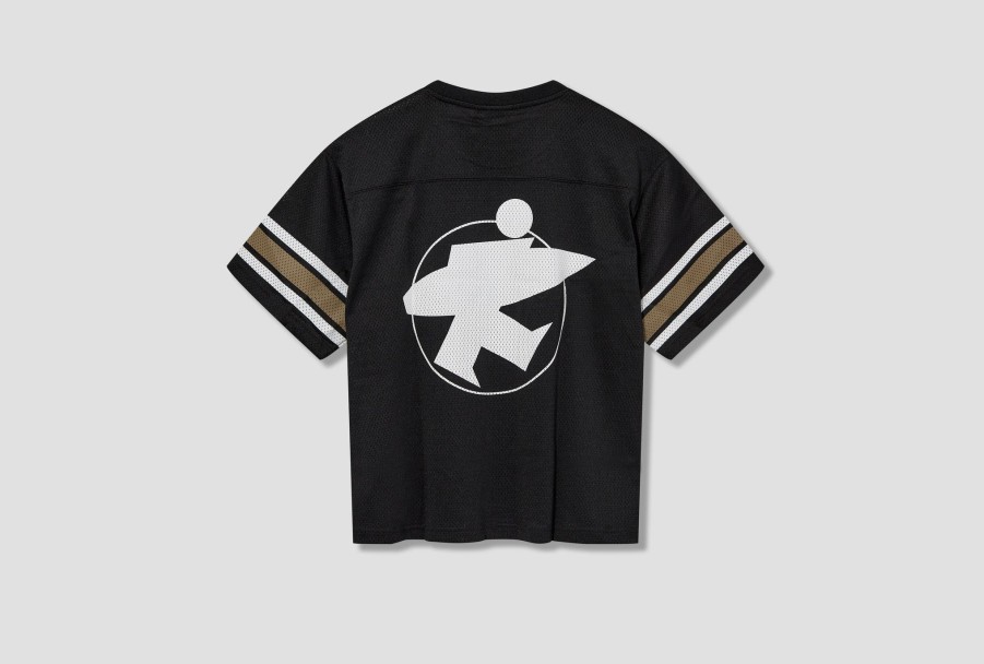 Clothing Stüssy | Surfman Mesh Football Jersey 1140332 Black