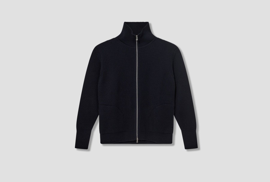 Clothing ANDERSEN-ANDERSEN | Full-Zip Pockets-G5/Signature Yarn Navy