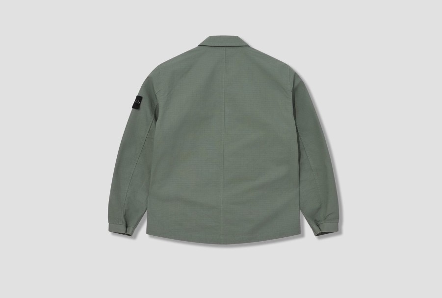 Clothing STONE ISLAND | Cotton Ripstop Garment Dyed 791511112 Green