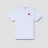 Clothing COMME des GARÇONS PLAY | Play Comme Des Garcons Mens T-Shirt Red Heart P1T108 White