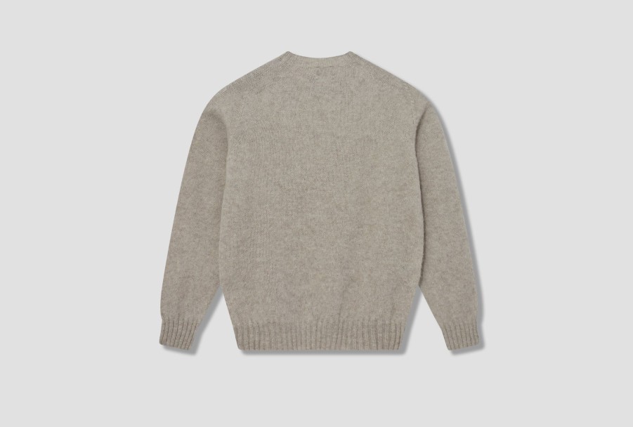 Clothing Drake’s | Brushed Shetland Crew Neck Jumper Dr2A3A 21501-15 Beige