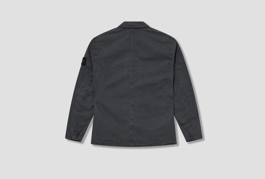 Clothing STONE ISLAND | Organic Cotton Brushed Canvas Garment Dyed 'Old' Effect 7915102Wn Dark Grey