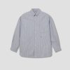 Clothing nanamica | Button Down Stripe Wind Shirt Sugf352E Navy