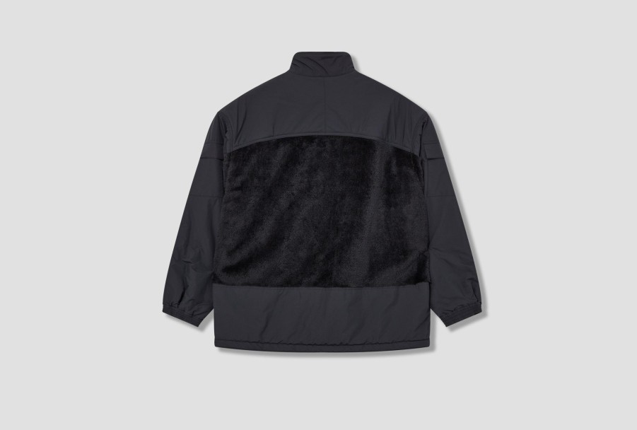 Clothing COMME des GARÇONS HOMME | Polyester Boa Fleece X Polyester Rip Cloth Hl-J013-W23 Black