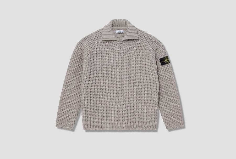 Clothing STONE ISLAND | Stitch In Pure Wool 7915536D5 Beige