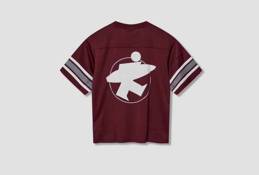 Clothing Stüssy | Surfman Mesh Football Jersey 1140332 Burgundy