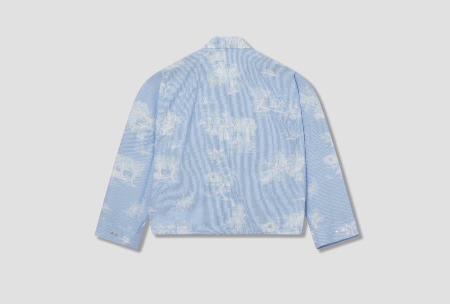 Clothing JACQUEMUS | La Chemise Criollo-Print Toile De Jouy Blue 236Sh059-1499 Light Blue