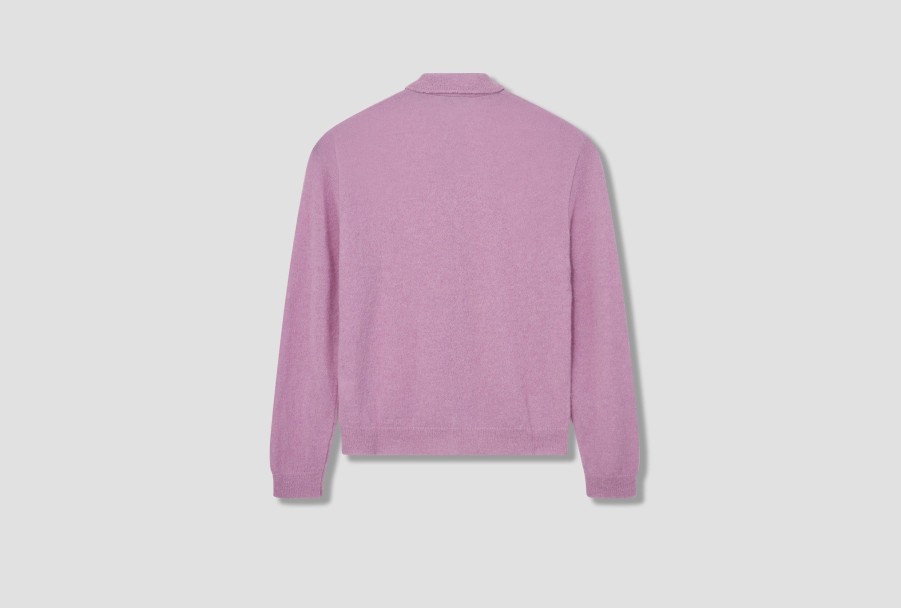 Clothing OUR LEGACY | Evening Polo-Candyfloss Fuzzy Alpaca M4233Em Light Pink