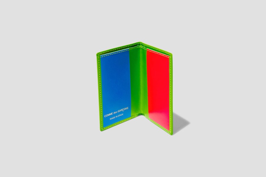 Accessories COMME des GARÇONS WALLET | Comme Des Garcons Super Fluo Sa6400Sf Green