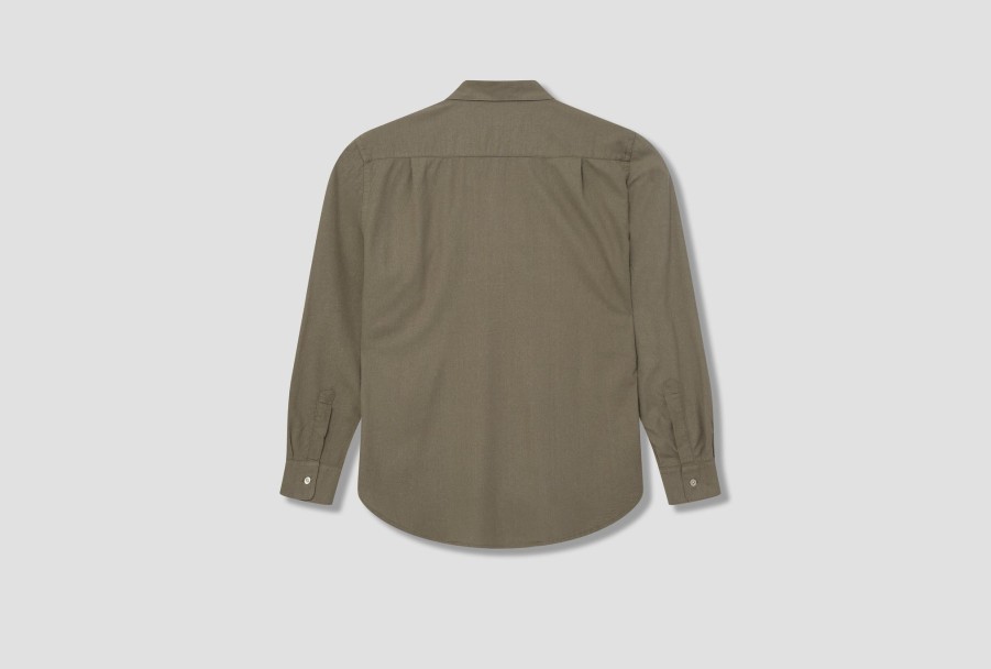 Clothing OUR LEGACY | Classic Shirt-Peafowl Silk Noil M4232Cf Green