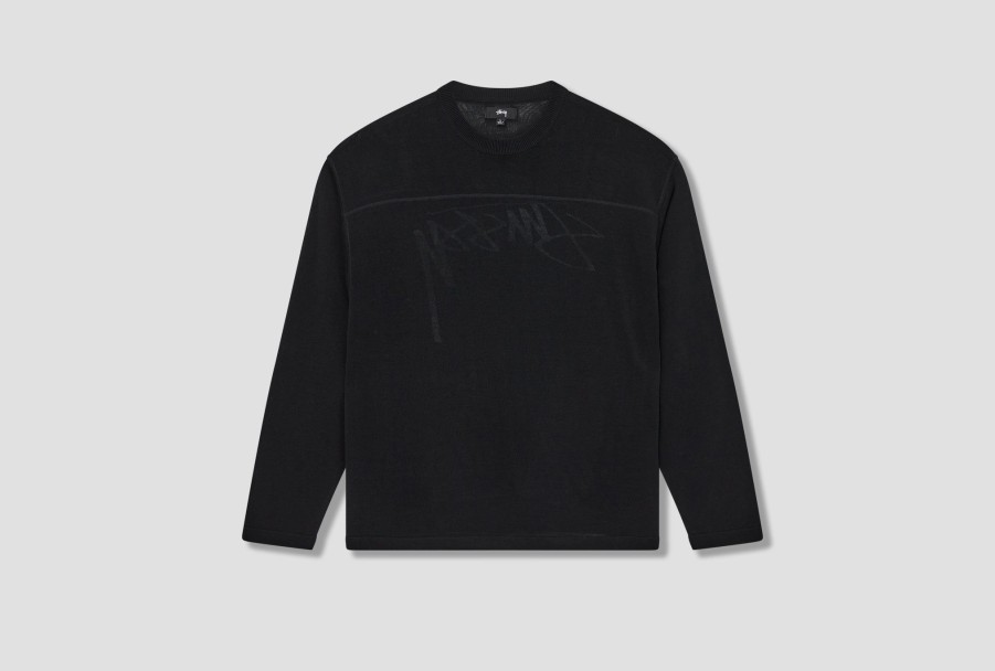 Clothing Stüssy | Football Sweater 117181 Black