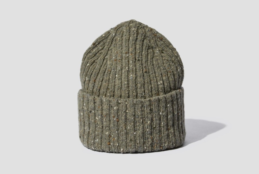 Accessories Drake’s | Merino Wool Ribbed Knit Beanie Dr1Ag1 21581-06 400 Light Green