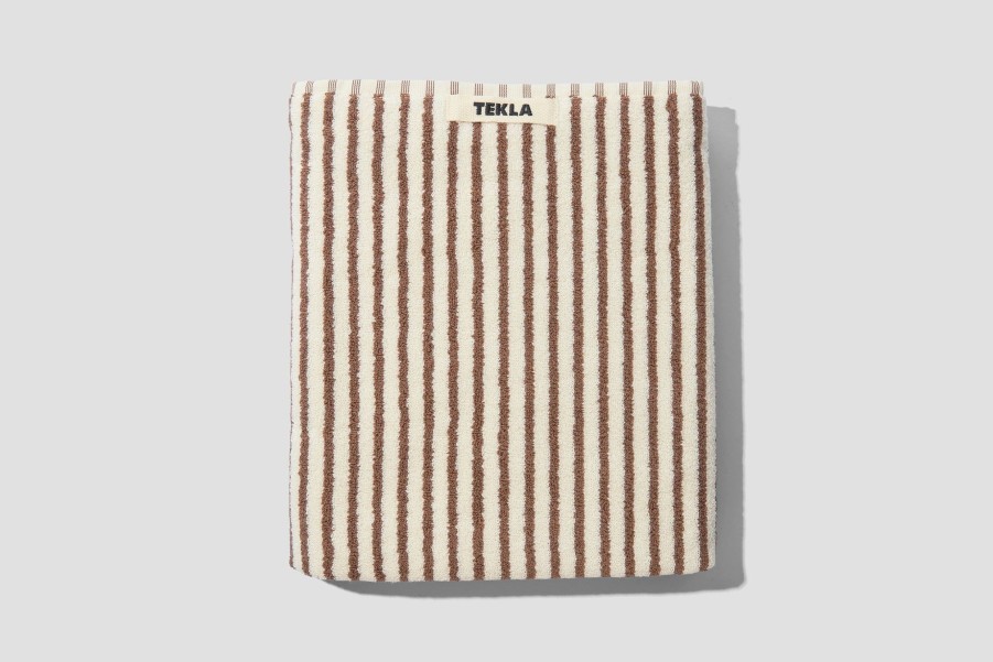 Lifestyle TEKLA | Bath Towel-Terry Sailor Stripes 70X140 Brown