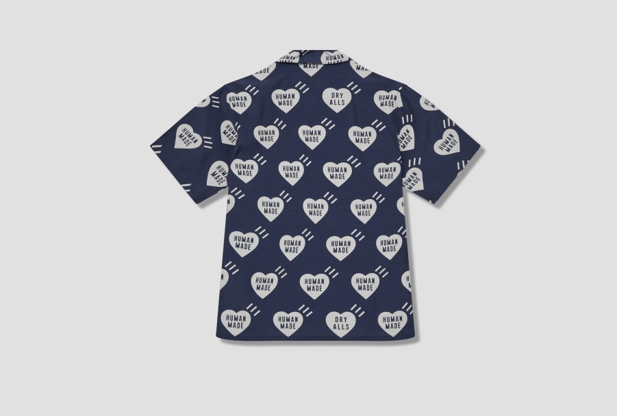 Clothing HUMAN MADE | Heart Aloha Shirt Hm25Sh016 Navy