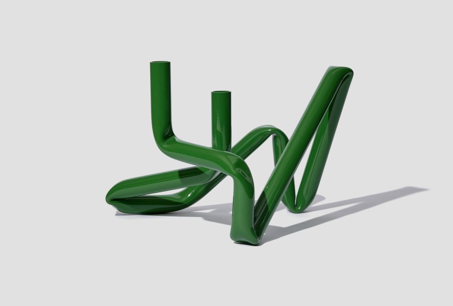 Lifestyle (a.o.t.) | Bucatini Candle Holder-Grass Green/Ral 6010