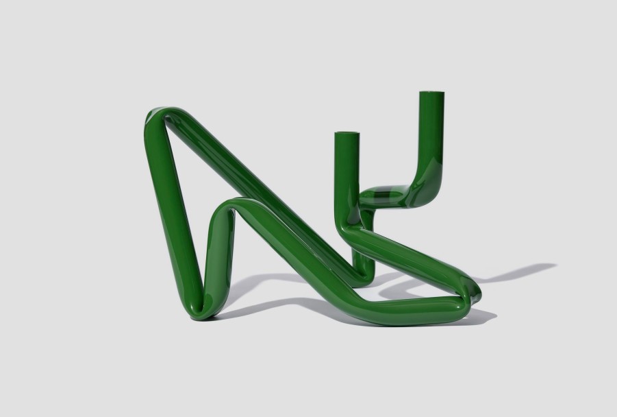 Lifestyle (a.o.t.) | Bucatini Candle Holder-Grass Green/Ral 6010